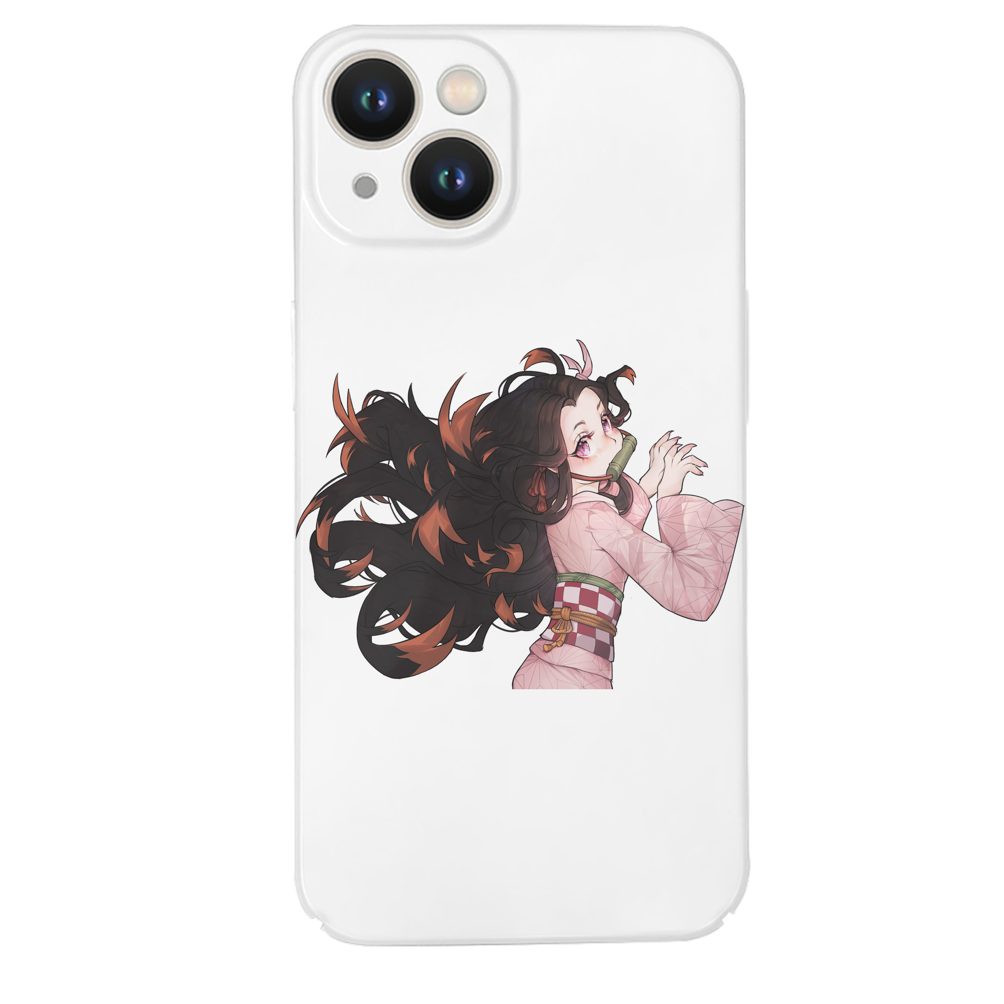 （画像用） 鬼滅の刃（きめつのやいば）竈門 禰󠄀豆子／かまど ねずこ Kamado Nezuko 【iPhone 14シリーズ対応】ハードケース